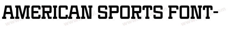American Sports Font字体转换